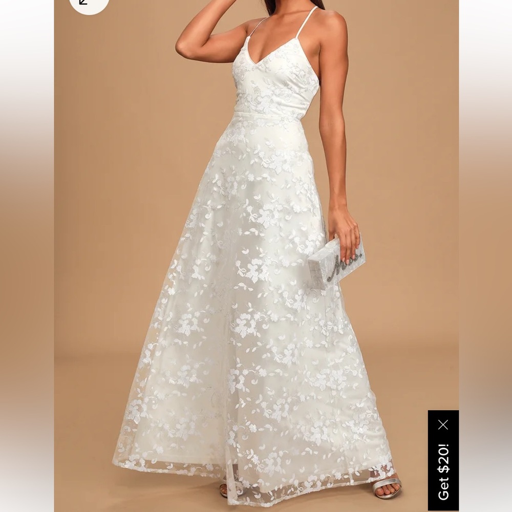 Lulu’s sequined wedding dress